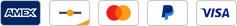 American Express, Discover, Mastercard, PayPal, Visa